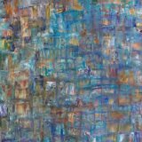 " Itinéraire romantique " - Huile sur toile + pigments - 92 x 73 cm
